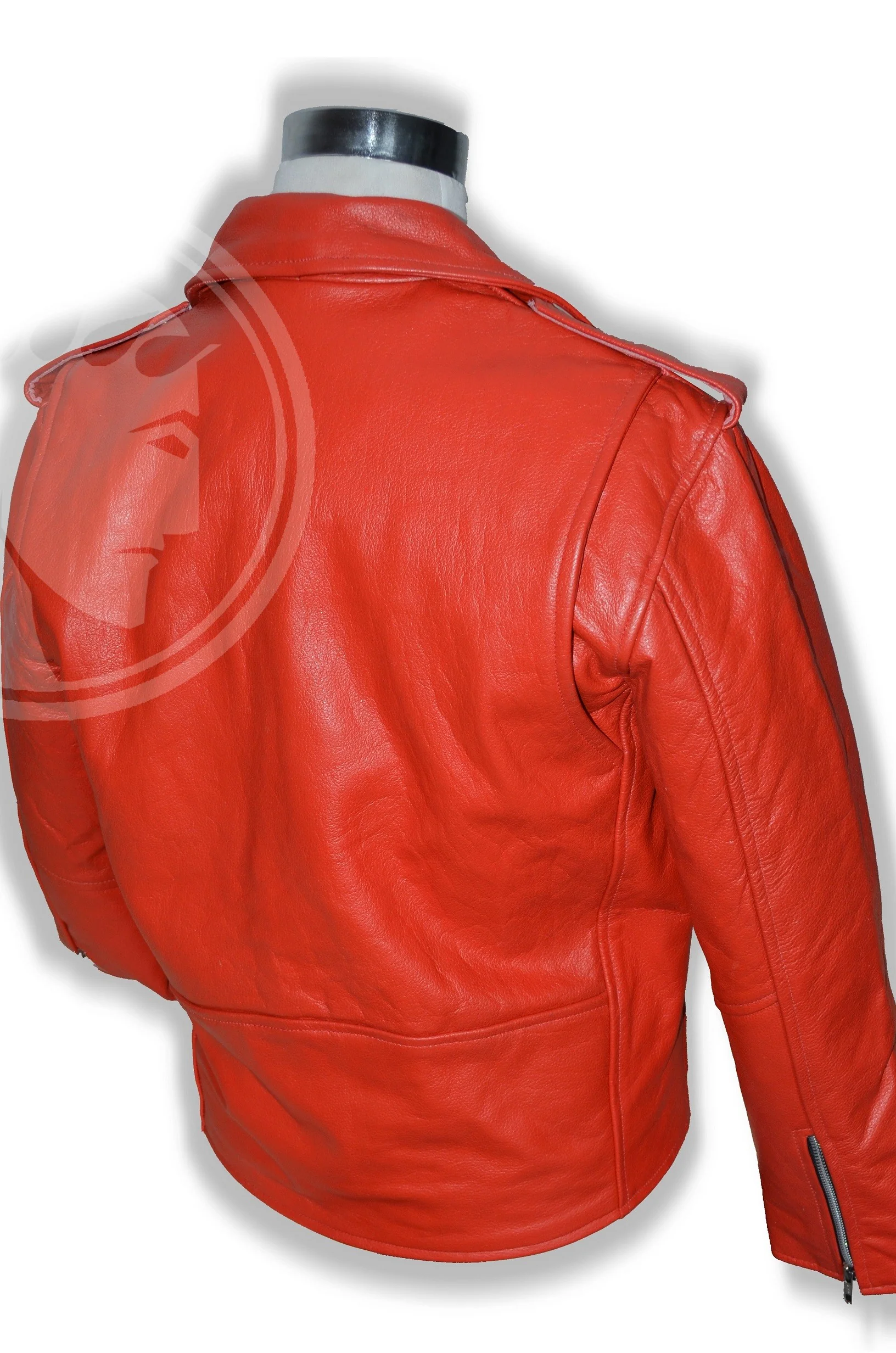 Blouson Moto Homme Style Perfecto ROUGE – Image 3