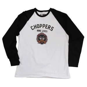 T-shirt manches longues baseball "CHOPPERS NINE LIVES" — Spirit of the Road Edition
