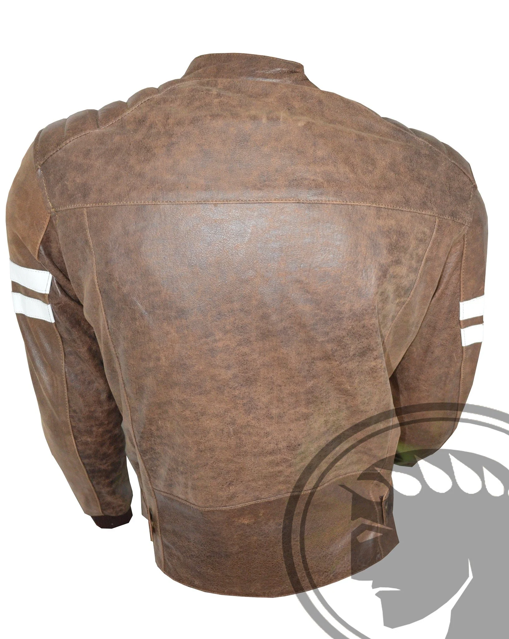 Blouson Moto Homme Marron VINTAGE en Cuir – Image 2