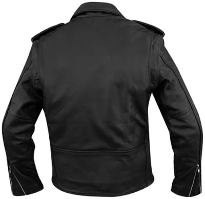 Blouson Moto Homme Style Perfecto Noir – Image 3