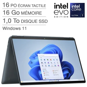 HP Spectre x360 - Ordinateur portable 2-en-1 Intel Evo avec écran tactile OLED de 16 po