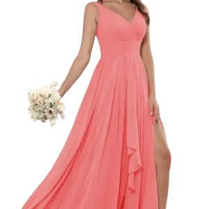 Robe Demoiselle d'Honneur Corail