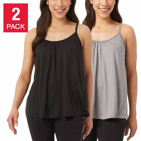 32 Degrees 2 camisoles avec soutien-gorge intégré – Image 2