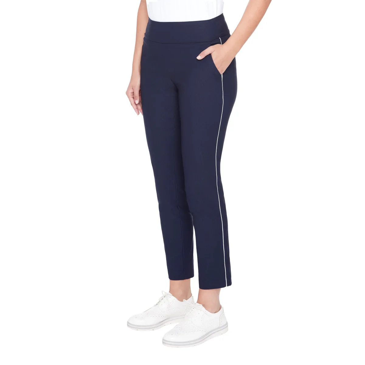 S.C. Golf pantalon de golf enfilable avec bande passepoilée pour femmes – Image 2
