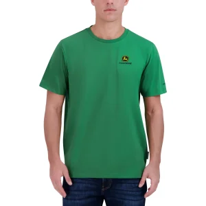 John Deere - T-shirt à logo brodé à manches courtes pour hommes