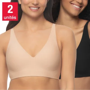 Buffalo - Soutien-gorge sans armatures pour femmes, paquet de 2