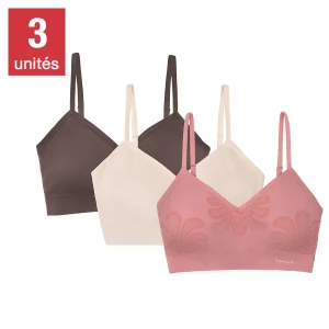Tahari - Soutien-gorge sans coutures en jacquart pour femmes, paquet de 3