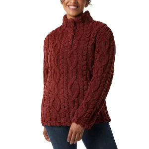 32 Degrees – Chandail en sherpa en tricot torsadé pour femmes