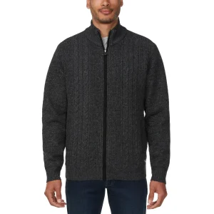 BUFFALO DAVID BITTON - Veste en tricot à fermeture éclair complète pour homme avec doublure en sherpa