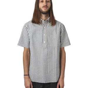 B.D. Pullover Short Sleeve Indigo Seersucker