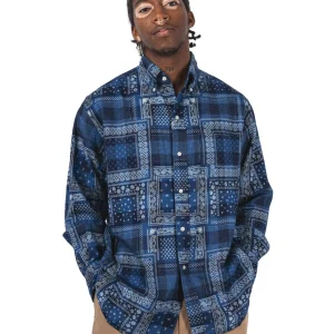 B.D. INDIGO PLAID SHIRT
