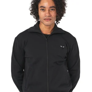 Zip Sweatshirt Black Emblem knit