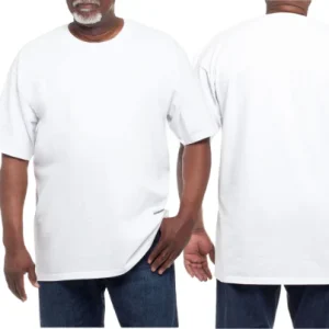 Lot de 6 t-shirts Kirkland Signature pour homme, modèle Heavyweight Crew.