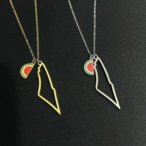 Collier Palestine Pastèque
