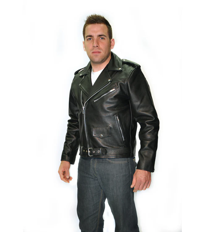 Blouson Moto Homme Style Perfecto Noir – Image 6