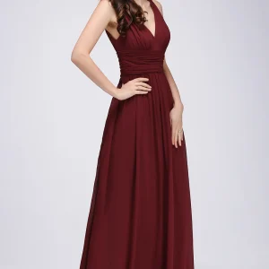 Robe Rouge Bordeaux Demoiselle d'Honneur