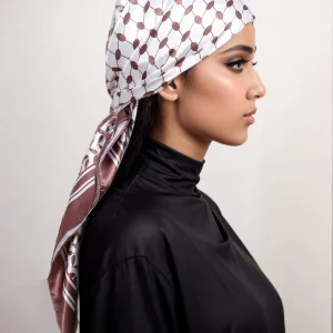 Keffieh Palestinien Original Acajou