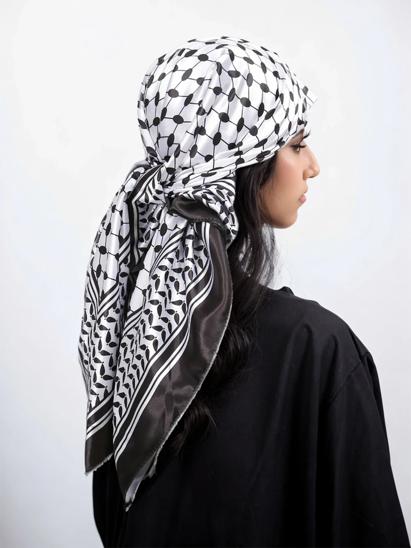 Keffieh Palestinien Original Acajou – Image 3