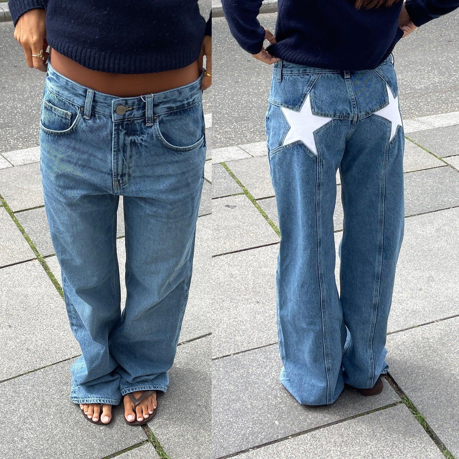 Jean Bootcut Femme - Pantalon en Denim Imprimé Léopard & Étoiles – Image 3