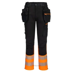 PANTALON DX4 ARTISANS HAUTE-VISIBILITÉ CLASSE 1 AVEC POCHES FLOTTANTES DÉMONTABLES