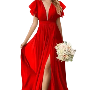 Robe Rouge Pour Demoiselle d'Honneur