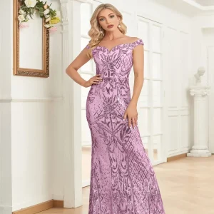 Robe de soirée violet clair