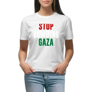 Stop Bombing Gaza Tshirt Femme