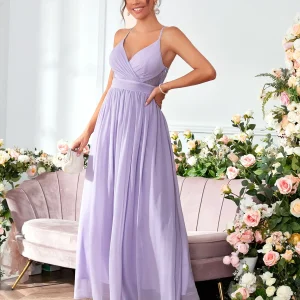 Robe violette mousseline de soie
