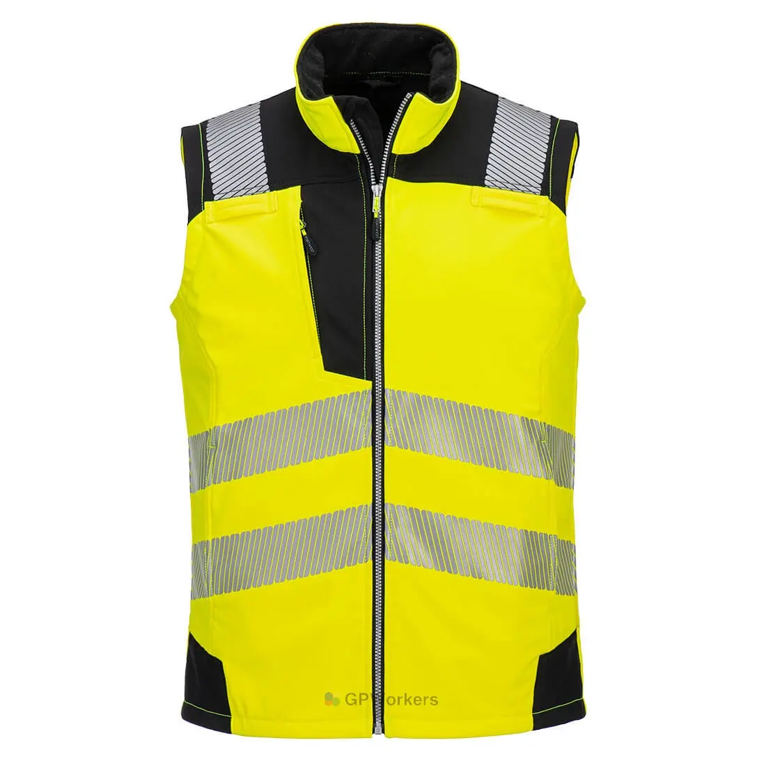 SOFTSHELL SANS MANCHES HI-VIS (3 COUCHES) – Image 3