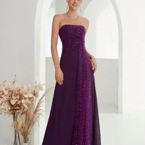 Robe de soirée violet foncé