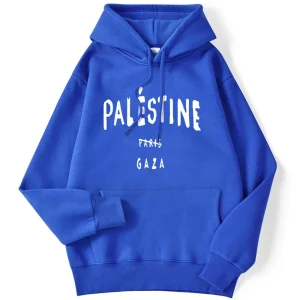 Sweat à Capuche Palestine Bleu
