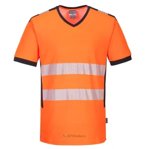 T-SHIRT COL V PW3 HI-VIS