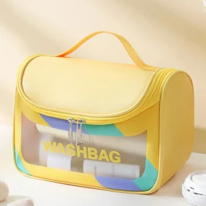 Trousse Transparente Couleur Jaune