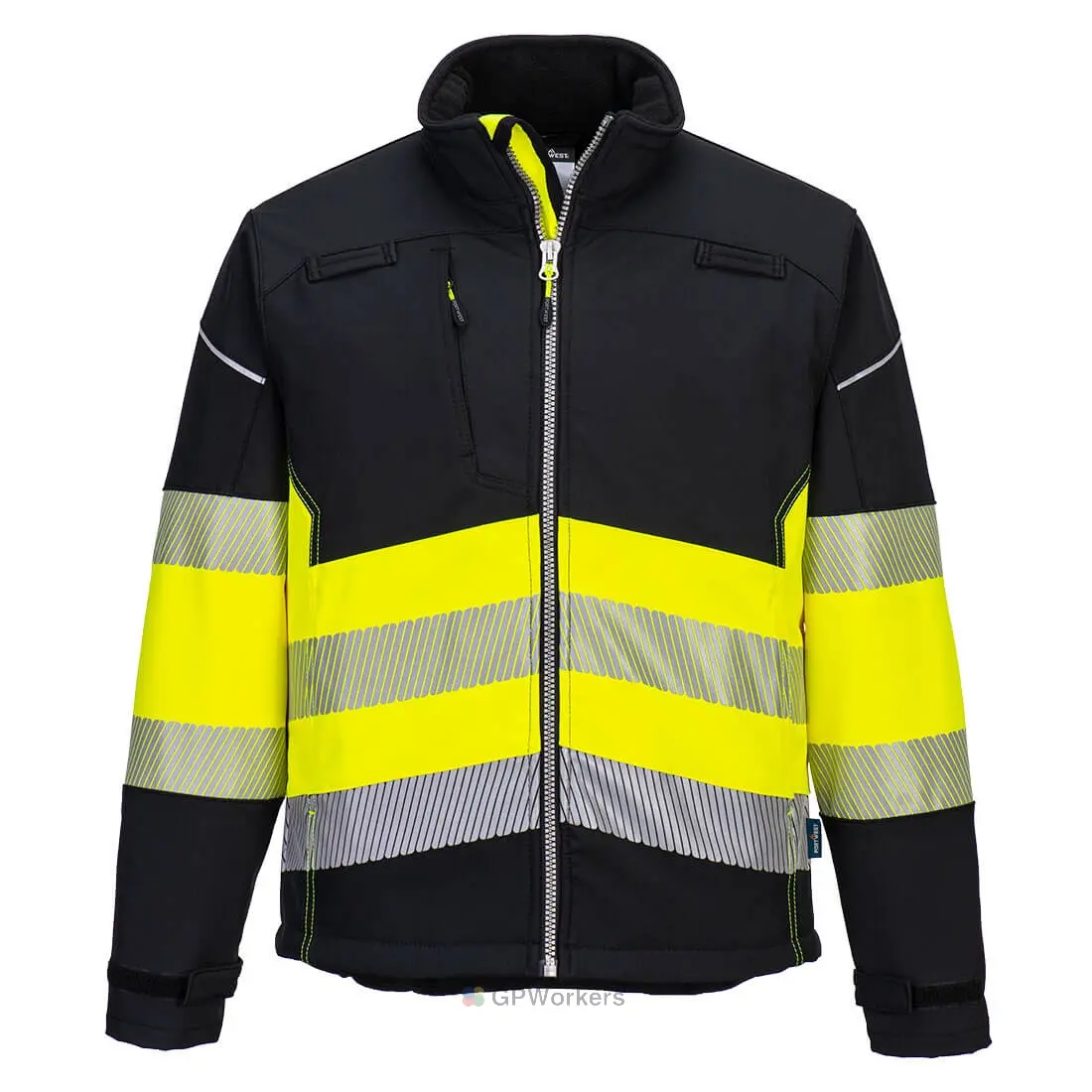 VESTE SOFTSHELL PW3 HAUTE VISIBILITÉ CLASSE 1 – Image 3