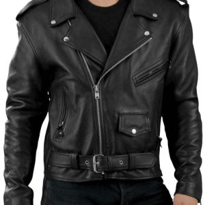 Blouson Moto Homme Style Perfecto Noir