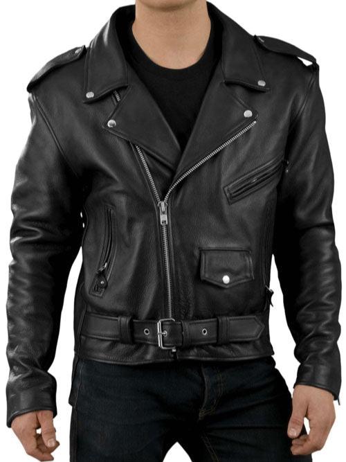 Blouson Moto Homme Style Perfecto Noir