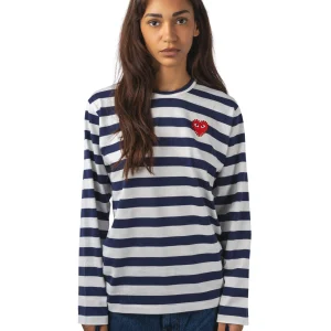 Stripe Emblem x Rhinestone L/S