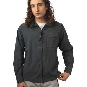 ORGANIC GABARDINE ZIPPED LENS OVERSHIRT