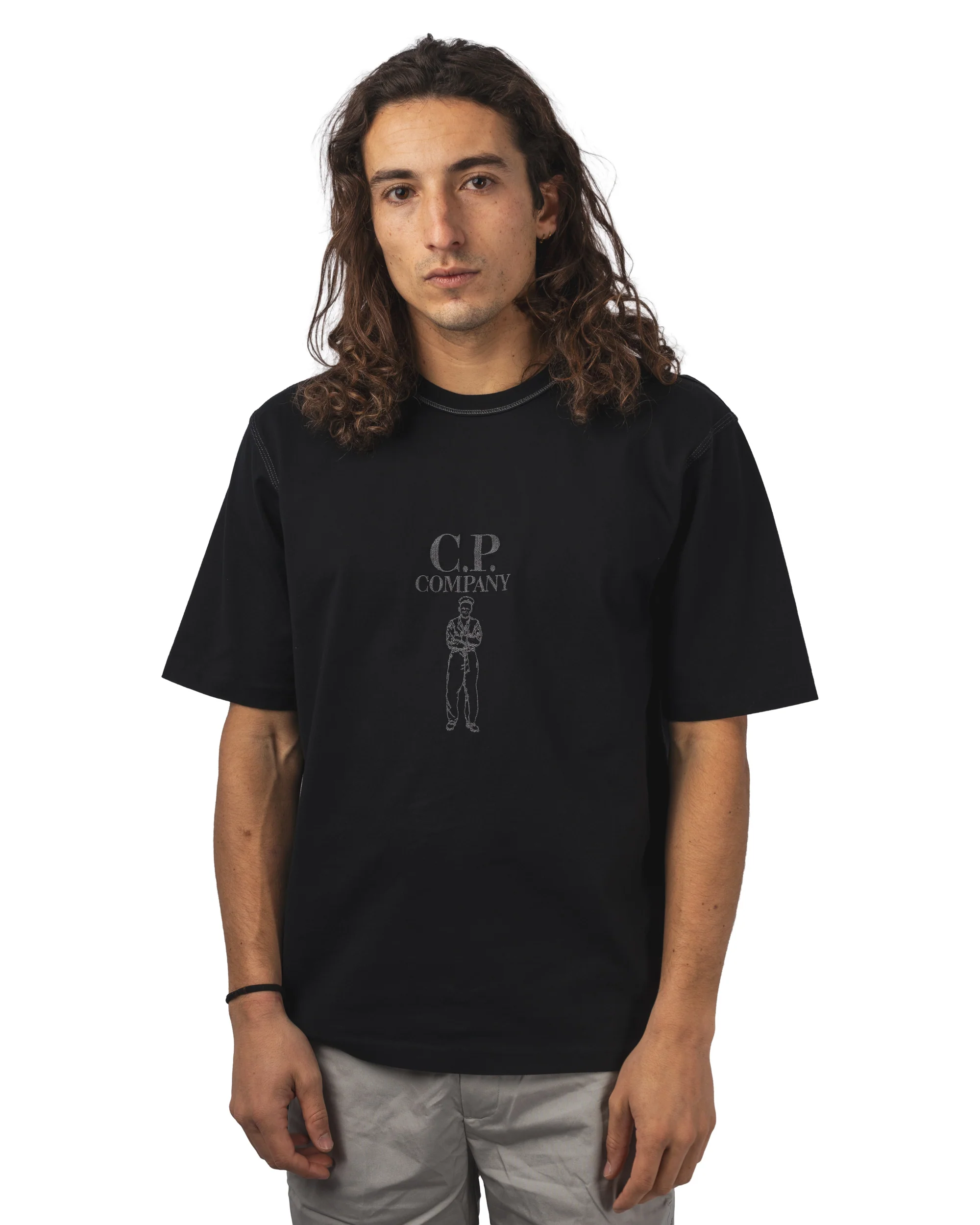 MERCERIZED JERSEY 30/2 TWISTED S/S LOGO T-SHIRT – Image 2