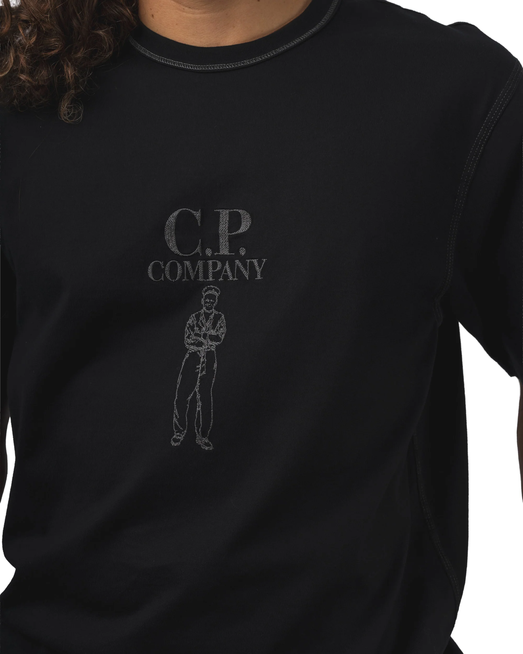 MERCERIZED JERSEY 30/2 TWISTED S/S LOGO T-SHIRT – Image 3