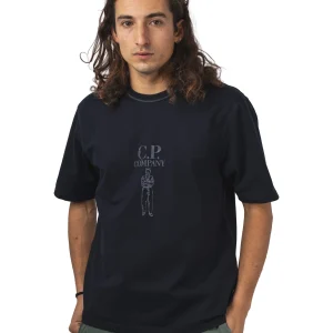 MERCERIZED JERSEY 30/2 TWISTED S/S LOGO T-SHIRT