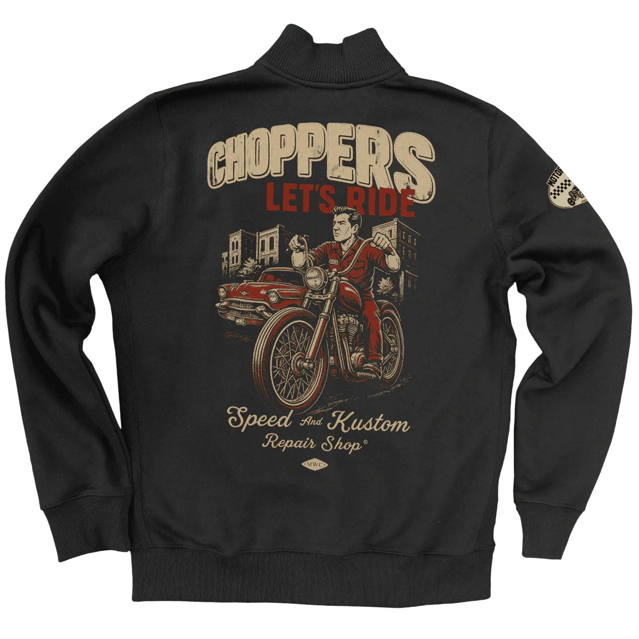 Veste zippée "Let's Ride" — Hommage vintage aux riders de légende – Image 3