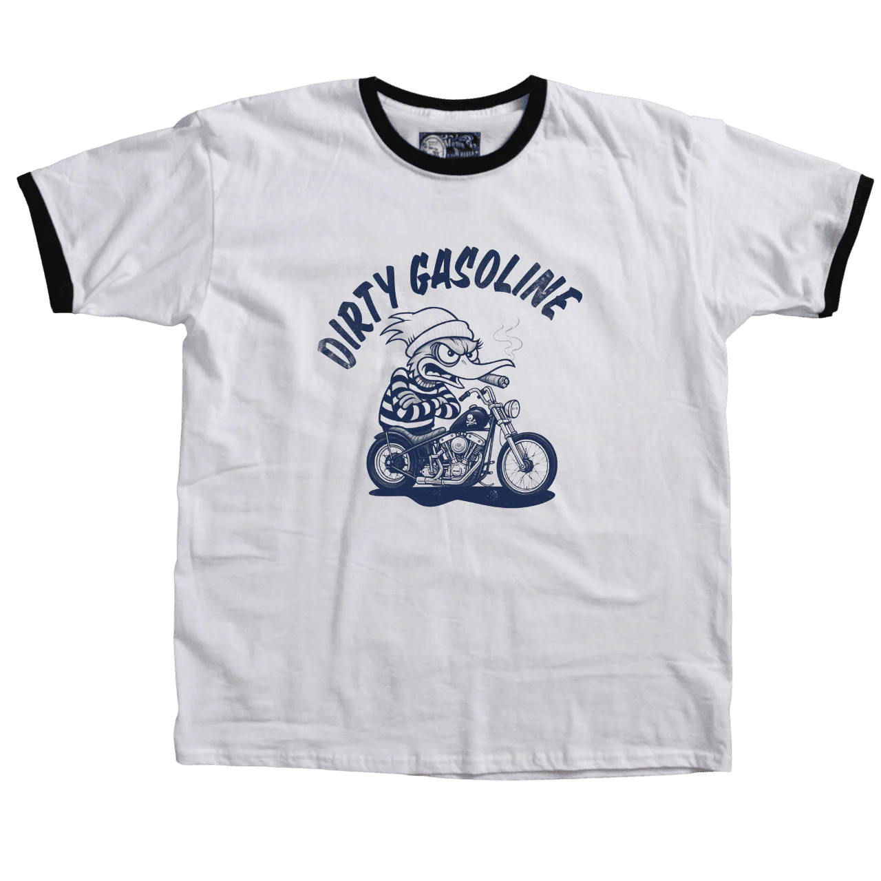 T-shirt "Dirty Gasoline" — L’esprit rebelle façon cartoon biker