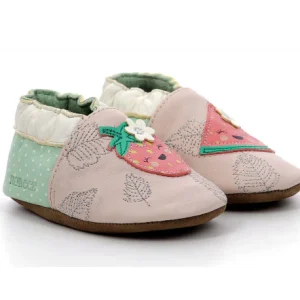 Chaussons Robeez rose et vert fruits