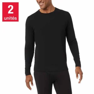32 Degrees - T-shirt Heat à manches longues pour homme, paquet de 2