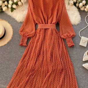 Robe à pois Terracotta