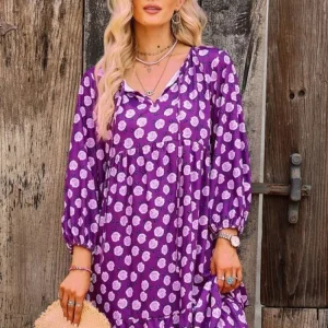 Robe bohème violette