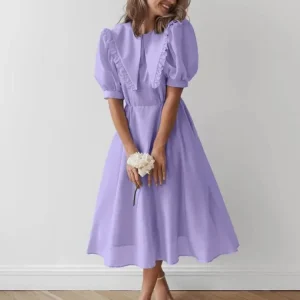 Robe chemise violette