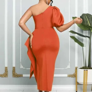 Robe cocktail mariage terracotta