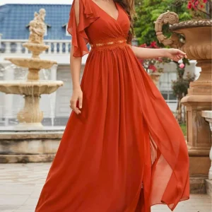 Robe demoiselle d'honneur bohème terracotta